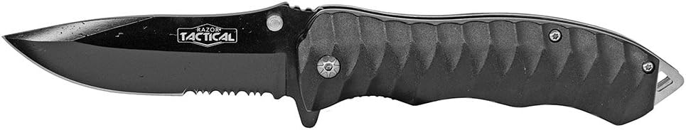 Razor TacticalNightshade AO Tactical Folding Knife, Black, 5" Closed