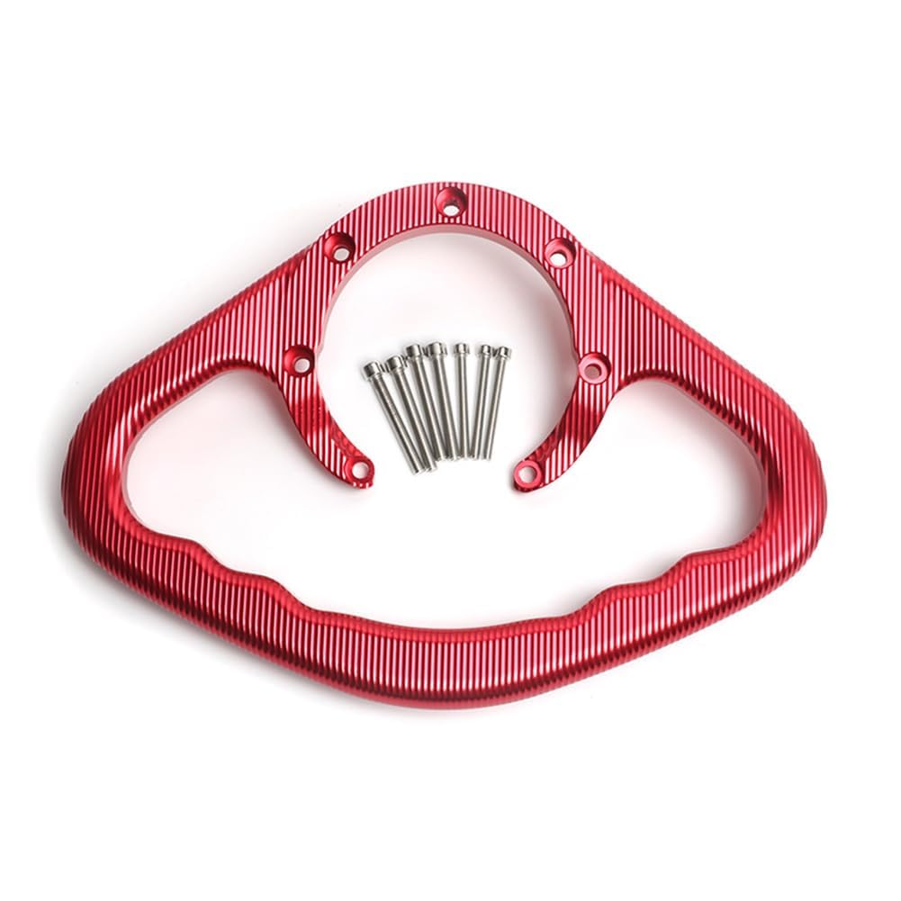 Poignée de réservoir de Moto en Aluminium CNC pour Honda CBR600 CBR 1000RR 900RR 250RR VFR400 CB 600F VTR1000 Bouchon de réservoir de Carburant Accoudoir Passager (Rouge)