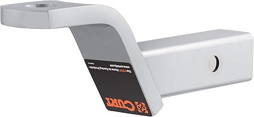 Miniatura 2 de CURT 45296 - Soporte de bola de enganche de remolque cromado clase 3, se adapta a receptor de 2 pulgadas, 7,500 libras, orificio de 1 pulgada, caída