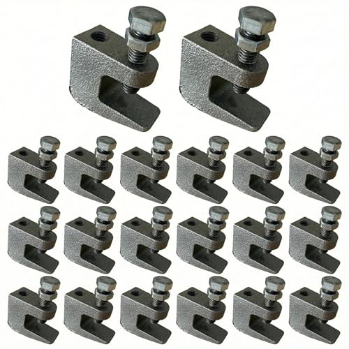 VENITOR Beam Clamps 3/8 20 Packs UNC 3/8-16 Threads Rod 3/4 Max Jaw
