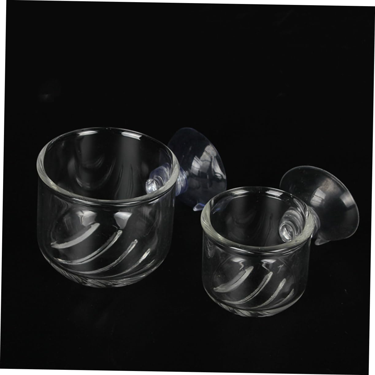 HANABASS Glass Fish Feeder Cup Set 2 Pieces Aquarium Feeder Shrimp Eggs for Fresh Saltwater Tanks