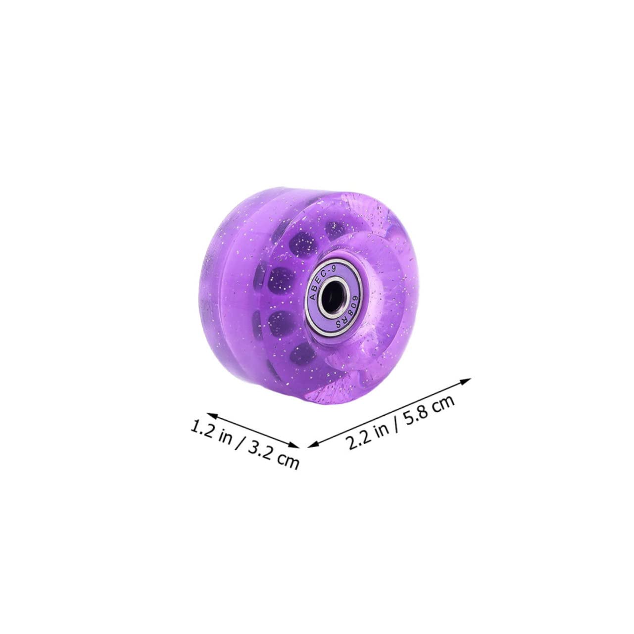 VICASKY Roller Skate Wheels 4 Pack 82a Pu High Elastic Ice Skating Wheel Quad Skate Double Row