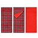 BBTO 2 Pieces Christmas Sleeping Bags for Doll Red Plaid Sleeping Bag Accessory for Doll Decorations, 2 Styles (Doll is Not Included)