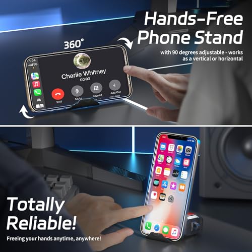 Image of Secure Lock Case for AirPods 4 with Phone Stand, Cleaning Kit & Keychain, Shockproof Protective Cover Compatible with Apple AirPods 4th Gen 2024 for Men Women, Anti-Scratch