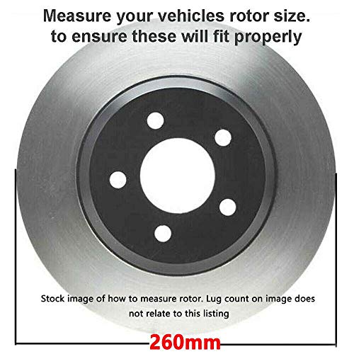 Image of Detroit Axle - Rear Brake Kit for VW Jetta Rabbit Golf Audi A3 Quattro | 10.24'' inch Drilled & Slotted Disc Brake Rotors Ceramic Brake Pads w /Hardware Replacement