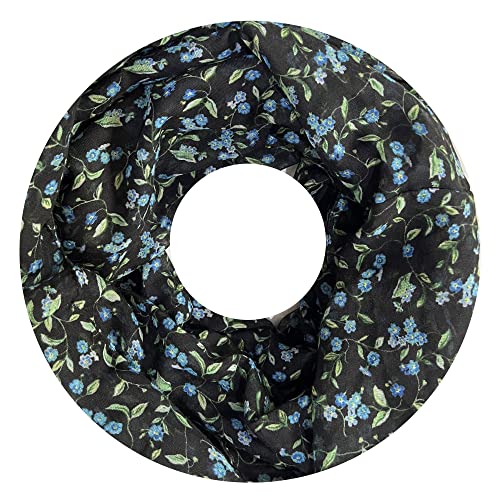 Lina & Lily Forget Me Not Flower Floral Print Women's Infinity Scarf Lightweight4