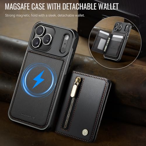 Étui iPhone 14 Pro Max violet portefeuille cuir amovible coque arrière magnétique antichoc - 5