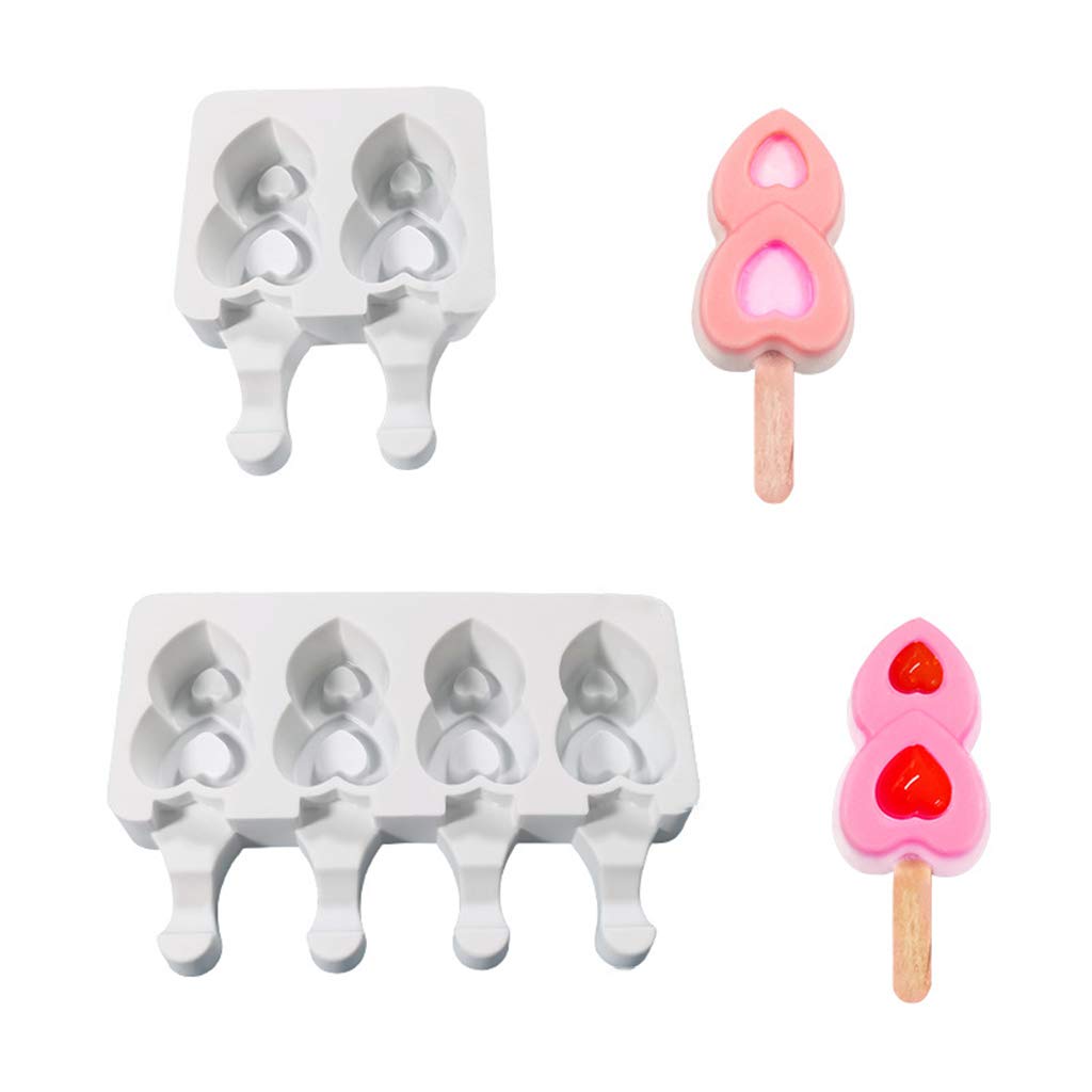 Moldes para helado, Molde de silicona con forma corazón for paletas helado