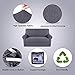 H.VERSAILTEX High Stretch 2-Piece Loveseat Furniture Cover Love Seat Covers for 2 Cushion Couch, Suit for T Cushion/Box Cushion Rich Jacquard Spandex Fabric Non Slip Stay in Place (Loveseat, Grey)