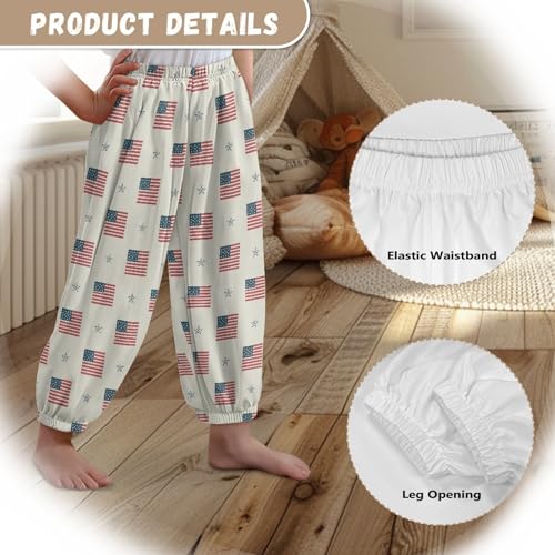 Image of Unisex Little Kids Yoga Trousers Bohemian Beach Pants Baggy Harem Activewear for Boys and Girls Age 3-10