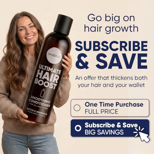 Image of Moerie Hair Growth Conditioner for Men and Women, Hair Loss Solution with Biotin and Rosemary, Thickening Conditioner for Thinning Hair - Ultimate Boost for All Hair Types