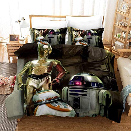 ZKDT Star Wars - Funda nórdica y funda de almohada (microfibra, impresión...