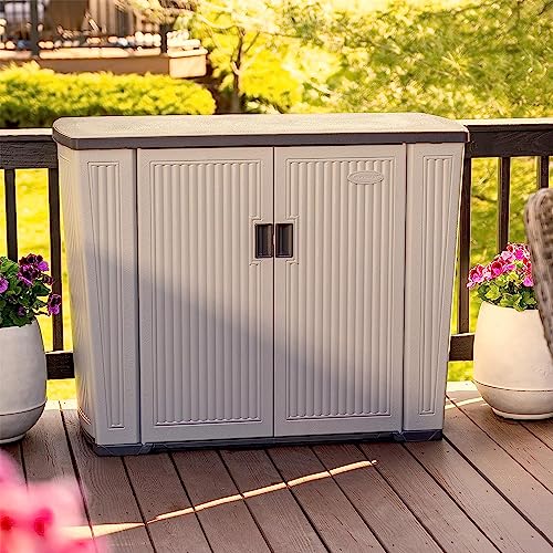 Suncast XL Outdoor Storage Cabinet, 130 Gal, Lockable, Peppercorn Gray - image 7