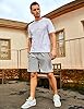 Wayleb Men's Sports Shorts Cotton Summer Running Training Workout Shorts with Zipper Pockets Elastic Waist Jogging Gym Athletic Shorts,Light Grey,L #1