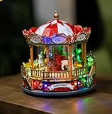 Idée cadeau de Noël parfaite : un cadeau de Noël significatif pour la famille et les amis, cette décoration festive de carrousel capture la nostalgie, la chaleur et l'esprit joyeux de Noël. Présentées dans un design de scène de village traditionnel, ces décorations de village de Noël font des souvenirs attentionnés pour vos proches à chérir dans le cadre de leurs décorations de vacances annuelles et de leurs collections de village de Noël.