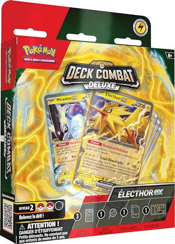 Pokémon: Deck Combat Deluxe – Électhor-ex du JCC Pokémon (Deck de 60 Cartes prêt à l’Emploi et Accessoires)