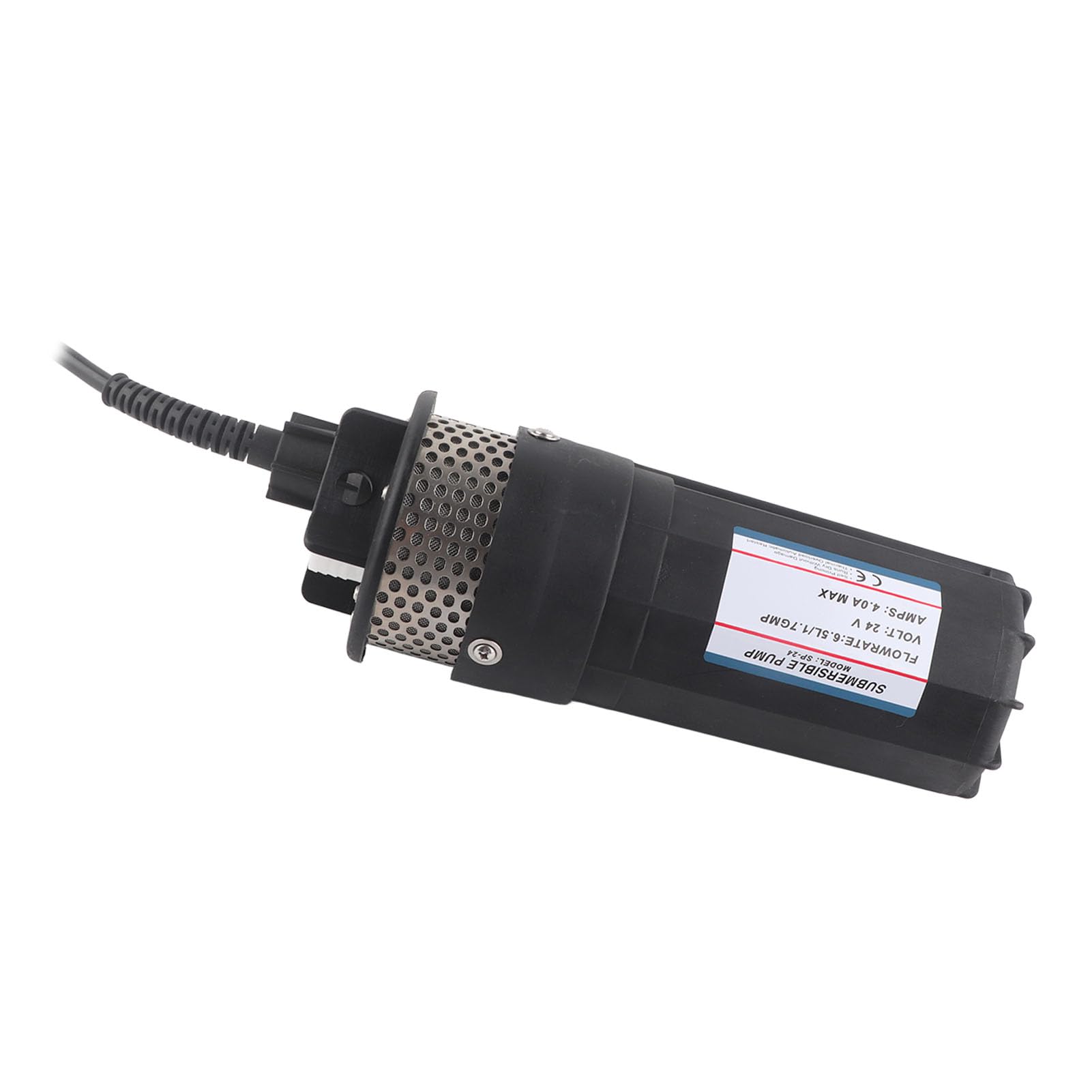 Haofy Bomba Sumergible de Agua de Pozo Profundo, Bomba de Agua Solar de 24 V CC, Bomba de Pozo Sumergible de 230 Pies con Cabezal de 1,7 GPM Alimentado por Batería (Negro)
