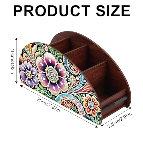 Image of Diamond Painting Art Kit Organizer Box, colorful flowers DIY Special Shape Diamond Partial Mosaic Handmade Making Kit Organizer Box, Modern Home Dining Living Room Table Top Decor Art Decoration