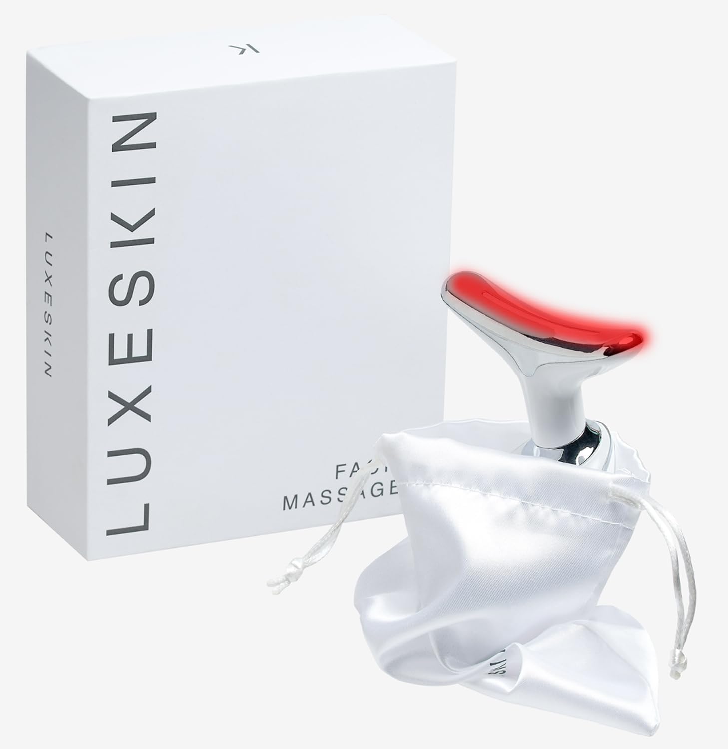 LuxeSkin 7 Color LED Red Light Therapy Facial Massager for Face and Neck, Electric Facial Tool for Skin Care with Vibration, Warm Mode & Travel Bag - Image 9