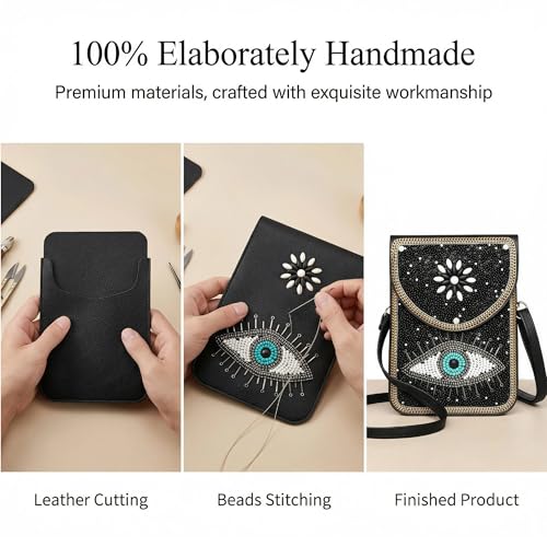 Image of Small Crossbody Bags for Women Designer Cell Phone Bag Boho Shoulder Wallet Purse