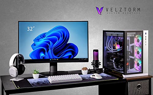 Image of Velztorm Lux Gaming Desktop PC (AMD Ryzen 9 5950X, GeForce RTX 5090, 32GB DDR4, 2TB PCIe SSD, 360mm AIO, 1000W PSU, RJ-45, 1 Display Port, HDMI, Win 11 Pro)
