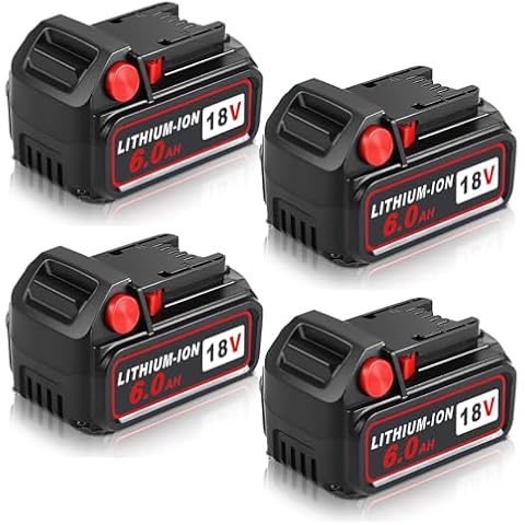 Aoasur 6.0Ah 4Pack M-18 18V Lithium Battery Replacement for Milwaukee M-18 Battery Cover
