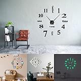 Reloj de Pared, DIY 3D Reloj De Pared, DIY Etiqueta de La Pared del Reloj Moderno para Casa, Oficina, Sala de Estar, Pasillo, Bar