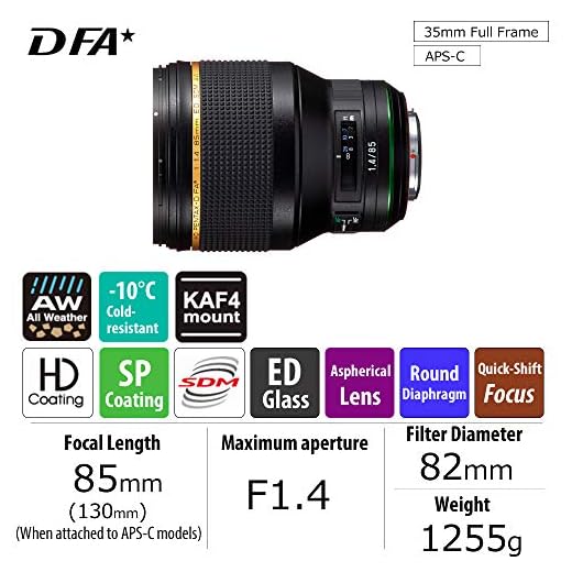 Pentax HD PENTAX-D FA★85mm F1.4 Lens