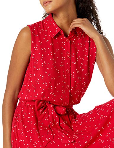 Image of Amazon Essentials Women's Sleeveless Summer Shirtdress, Relaxed-Fit Woven Shirt Dress