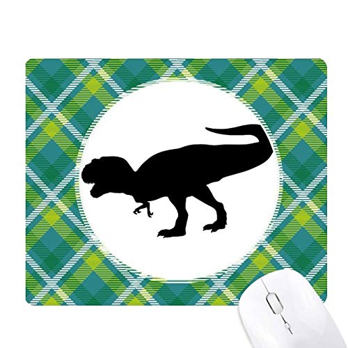 Tapis de souris dinosaure fossile pixel vert pour bureau et gaming