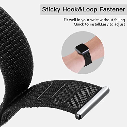 Mastten Sport Loop Band Compatibel met Apple Watch 42mm 44mm 45mm, Ademend Nylon klittenband Heren Dames Band… - Image 6