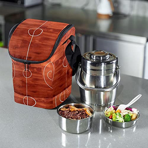 Bolsa de almuerzo de baloncesto con cremallera térmica para oficina y escuela 7