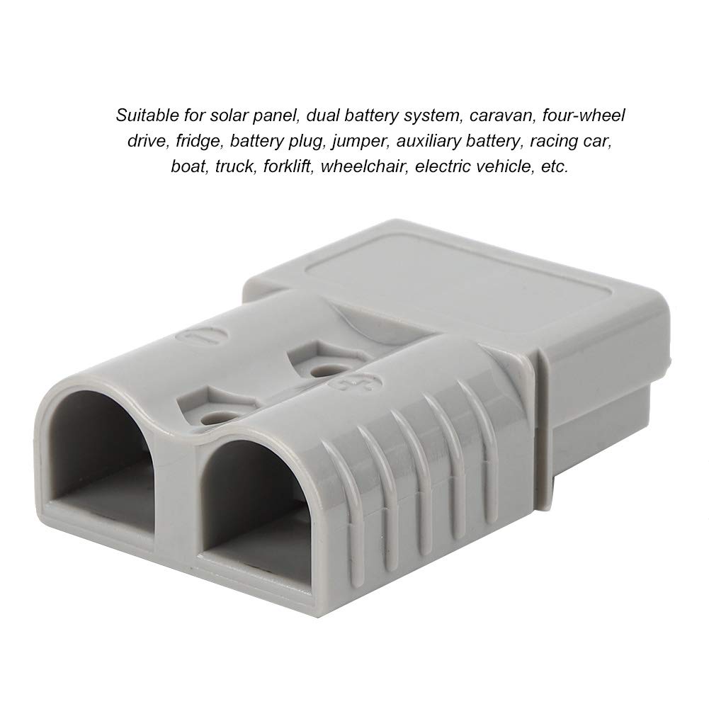 Connecteurs d'alimentation à déconnexion rapide de batterie 120A, prise électrique DC600V Max 4 AWG avec couvercle d'adaptateur + poignée pour chariot élévateur à remorque de treuil de récupération, c