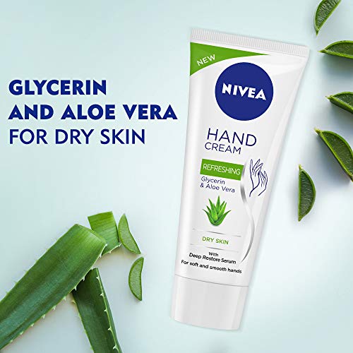NIVEA Hand Cream, Refreshing Glycerin & Aloe Vera, 75ml - Image 3
