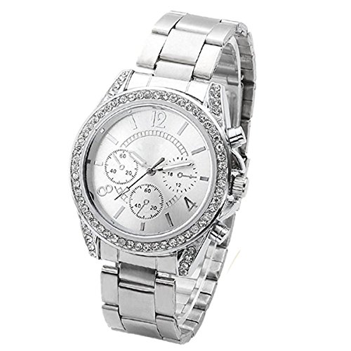 Women Quartz Watches, RKISO Ladies Casual Wrist Watch Classic Analog Crystals Stainless Steel Watch Gift