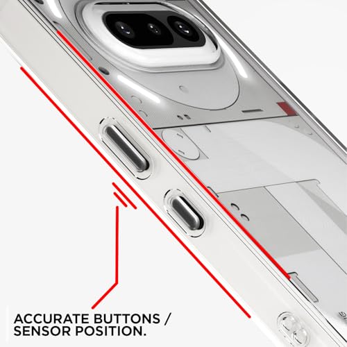 Image of Outlouders Back Cover for Nothing Phone 3A Clear Transparent PC + TPU | Raised Edges | Shockproof Protection Bumper Case (Transparent)