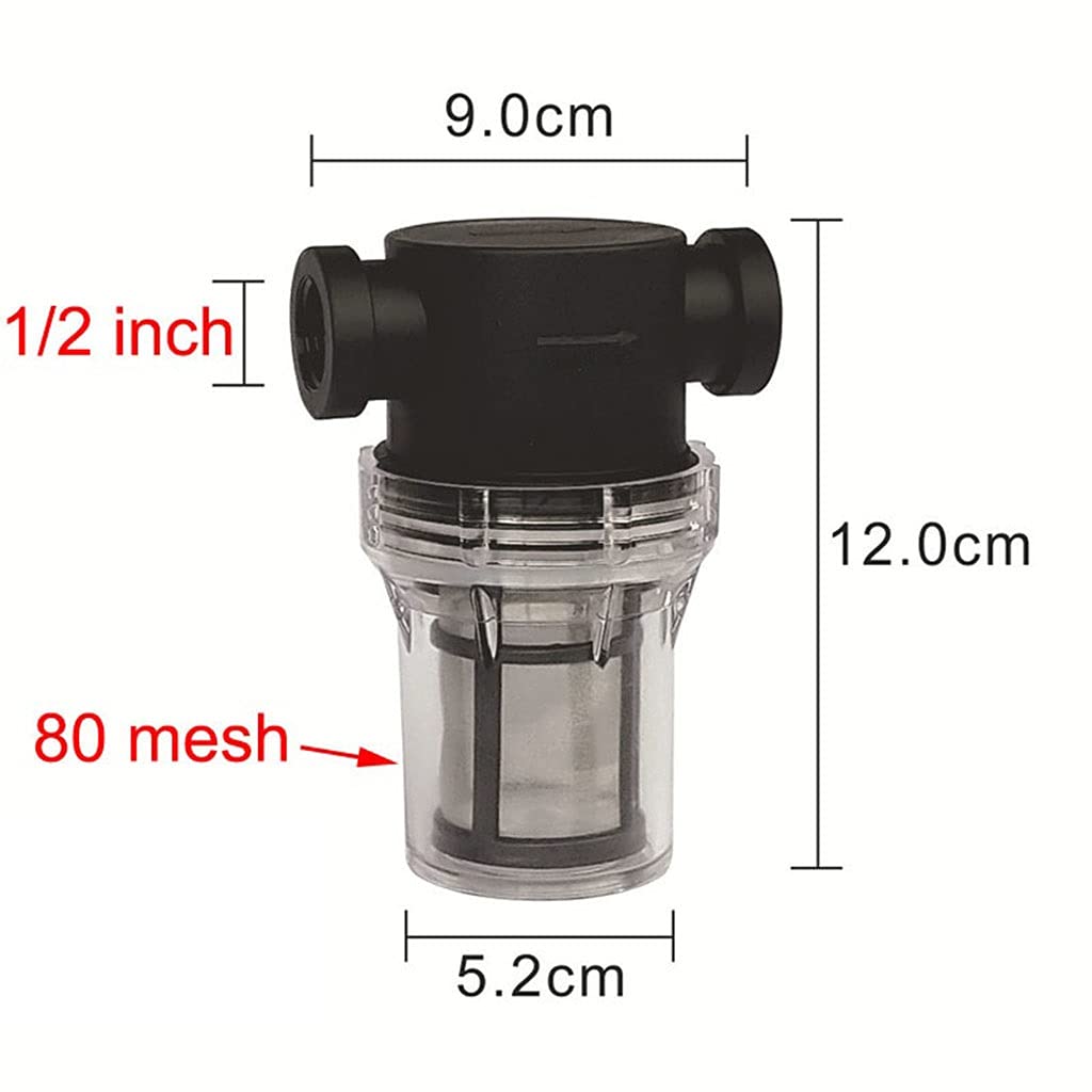 Filtro de Succión de Bomba de Agua, 1 Sistema de riego de plástico(80 Mesh 1/2)