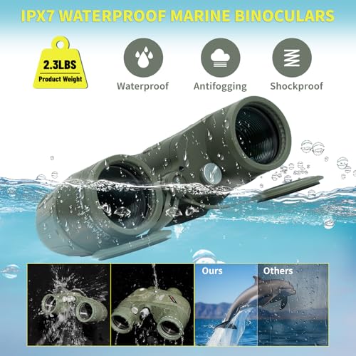 Binoculares Marinos 10x50 con Brújula y Telémetro miniatura 3