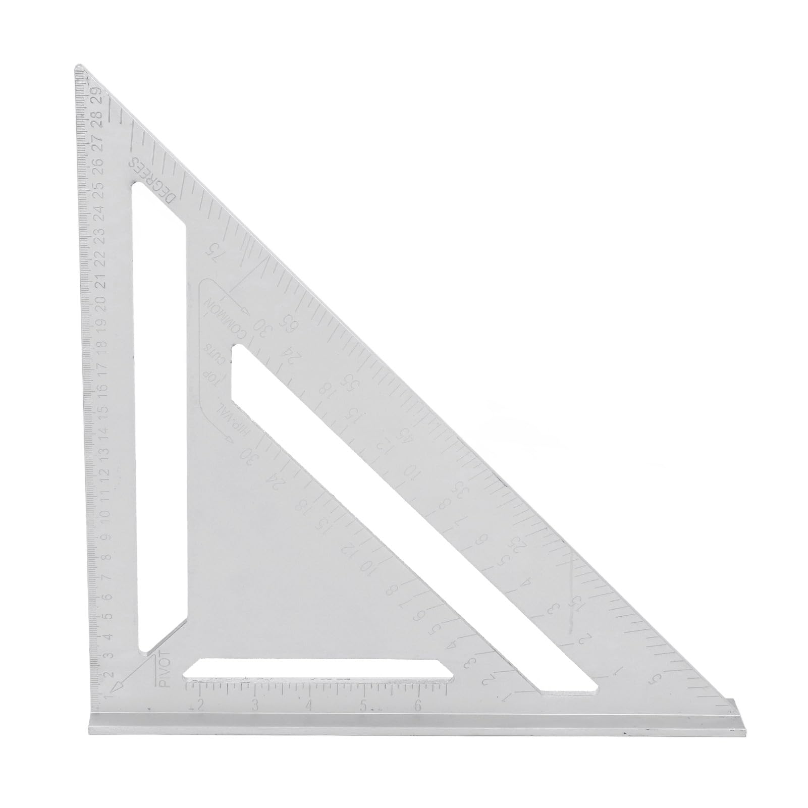 Rafter Square Carpenter Multifunction 45 Degree Aluminum Alloy Triangular Ruler Woodworking Carpentry Tool 30cm