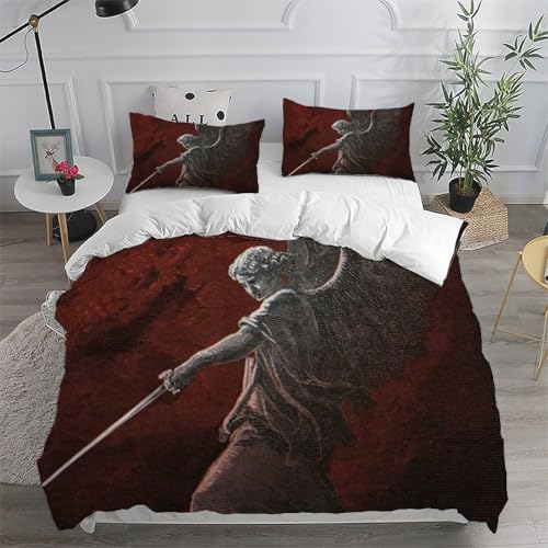 Housse de couette King microfibre imprimé 3D avec ses taies