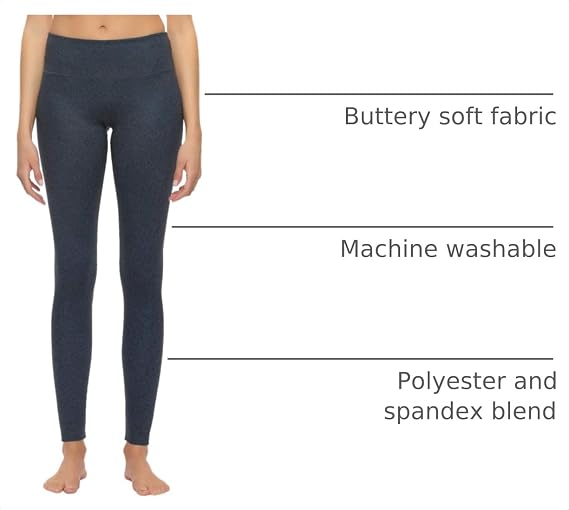 Felina Women's Sueded Athletic Leggings, Slimming Waistband