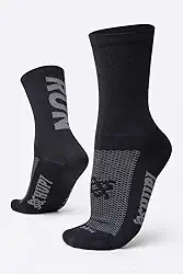 Meia para Corrida HUPI RUN Preto/Cinza 1 Par Cano Médio, Cor: Preto/Cinza, Tamanho 36-42