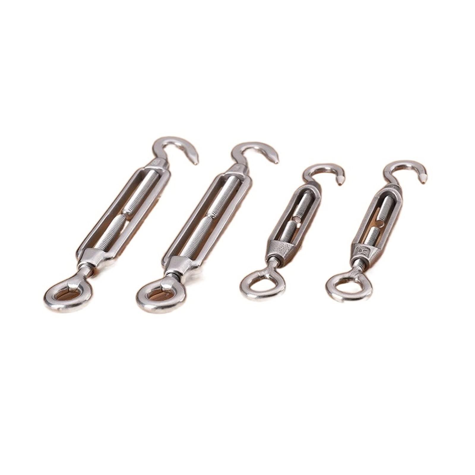 PULaif Turnbuckle Wire Tensioner, 304 Stainless Steel Turnbuckle Wire Tensioner M4-M10 Multiple Sizes(M8)
