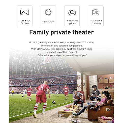 Shiwaki Óculos 3D com Fones de Ouvido de Realidade Virtual para Android 4,7-6,53 Polegadas