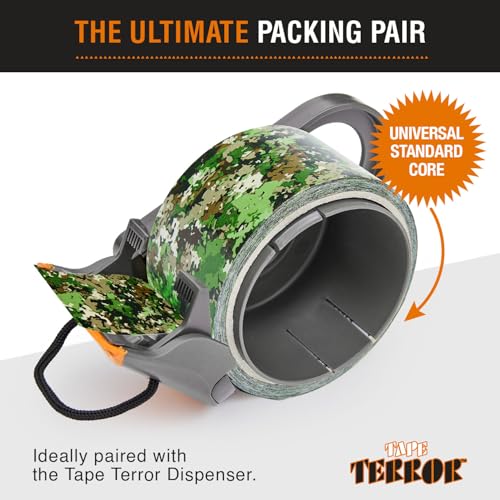 Image of Heavy-Duty Camo Packing Tape (1 Roll) - 48mm x 50m Per Roll | Strong Camouflage Tape for Concealing, Decorating, Crafts, Temporary Fixes, And More, Hunting & Outdoor Use