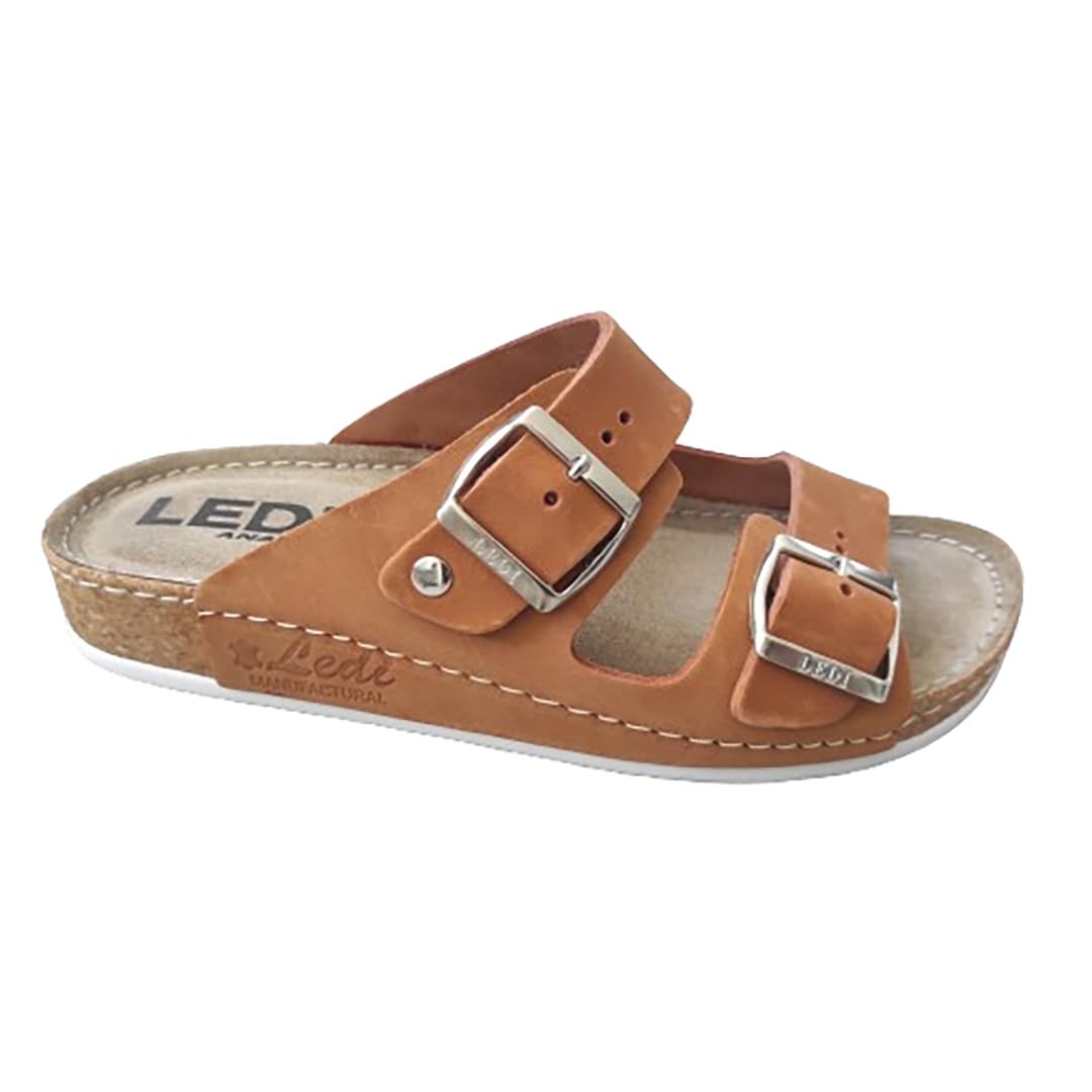 Ledi Anatomic 92 Sandales Sabots Mules Chaussons Chaussures en Cuir, Femme
