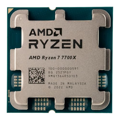 Image of AMD Ryzen 7 7700X 8-Core CPU with CM Hyper 212 150W 120mm PWM Air Cooler (4.5 to 5.4 GHz 16-Threaded AM5 Desktop Processor that outperforms Intel i9-12900, Ryzen 5 9600X & Ryzen 7 8700G in Pass Mark)
