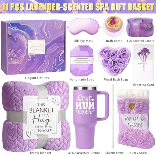 Mum Gifts, Mum Birthday Gifts from Daughter Son, Lavender Relaxing Spa Bath Gift Basket for Mummy Mother Stepmum Mom Mama - Presents for Mum's Mothers Day, Birthday, Christmas - Image 4