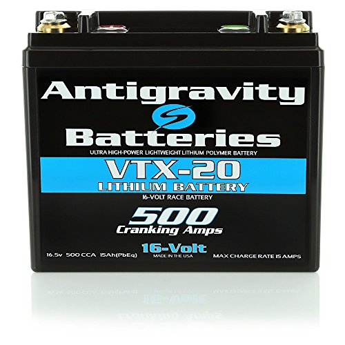 Antigravity Batteries VTX-20 Lithium 16V Battery, LEFT NEG TERMINAL, Special Voltage Series - Race Cars & Vehicles Using 16-Volt Systems