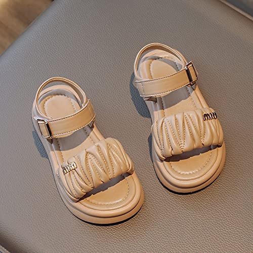 Toddler Kids Girl Wedge Sandals Soft Rubber Platform Open Toe Solid Color Soft Rubber Sole Dress Water Shoes3